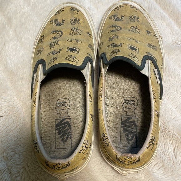 Vans X Brain Dead yellow slip on - Picture 3 of 4